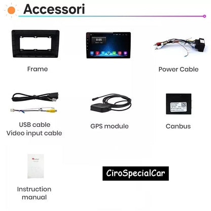 FIAT 500L dal 2012 al 2022 - Autoradio 10 pollici Android 13  4/64GB  CARPLAY NAVI RDS WiFi