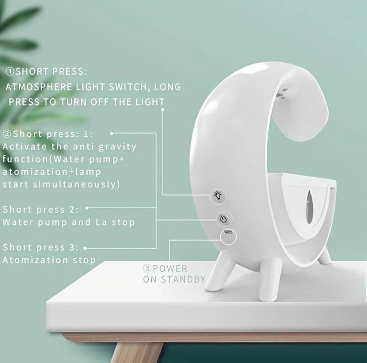 CASSA BLUETOOTH PROFUMATORE ANTI GRAVITA’ CON LED E ALTOPARLANTE