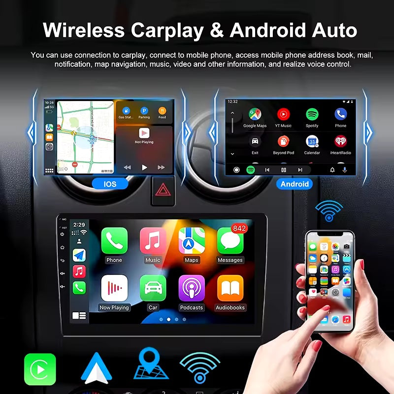 Autoradio 9"  Sistema Android 4/64GB + CarPlay + Android Auto | NEW version 2025