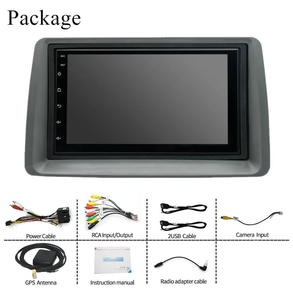 Kit Completo FIAT Panda 2003 - 2012 Autoradio Andoird 4/64 GB + Adattatore per 7"