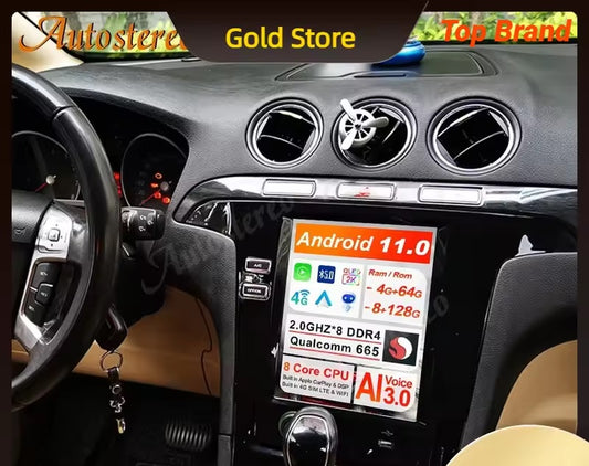 Snapdragon Android 13 Carplay Tesla Style per Ford Galaxy S Max 2007-2015 Car Multimedia Player Auto Radio Navigation Head Unit