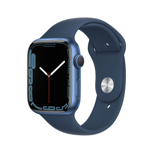 Apple Watch Serie 7 45mm Blue Aluminium CaseAbyss Blue Sport Band ITA MKN83TYA