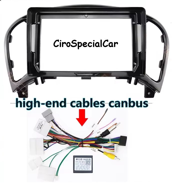 NISSAN JUKE  2011 - 2016 Autoradio 4/64 GB 9 pollici + Adattatore 9" + Canbus Box + Cablaggio Originale