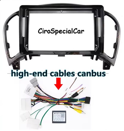 NISSAN JUKE  2011 - 2016 Autoradio 4/64 GB 9 pollici + Adattatore 9" + Canbus Box + Cablaggio Originale