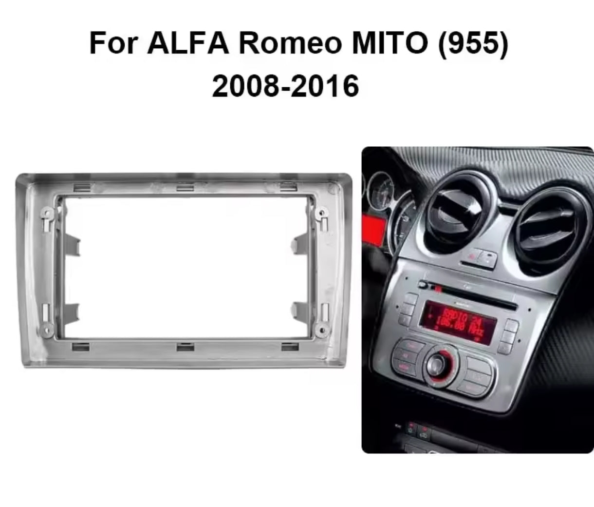 Kit Per Alfa Romeo Mito 2008 - 2016  Autoradio 4/64 GB + Adattatore 9" + Canbus Box