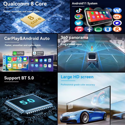 Snapdragon Android 13 Carplay Tesla Style per Ford Galaxy S Max 2007-2015 Car Multimedia Player Auto Radio Navigation Head Unit