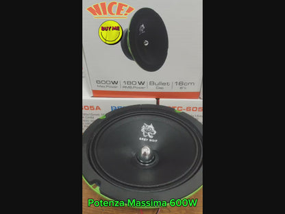 Z# Casse [ GREY WOIF ] 16cm, 600WT Max, 180WT RMS.