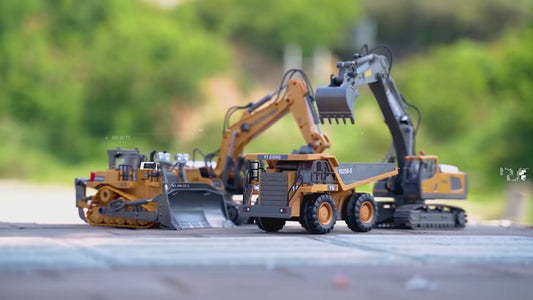 Macchinari professionale Edili giocattoli, telecomando 2.4G escavatore dumper RC modello di plastica simulazione veicolo da costruzione per bambini